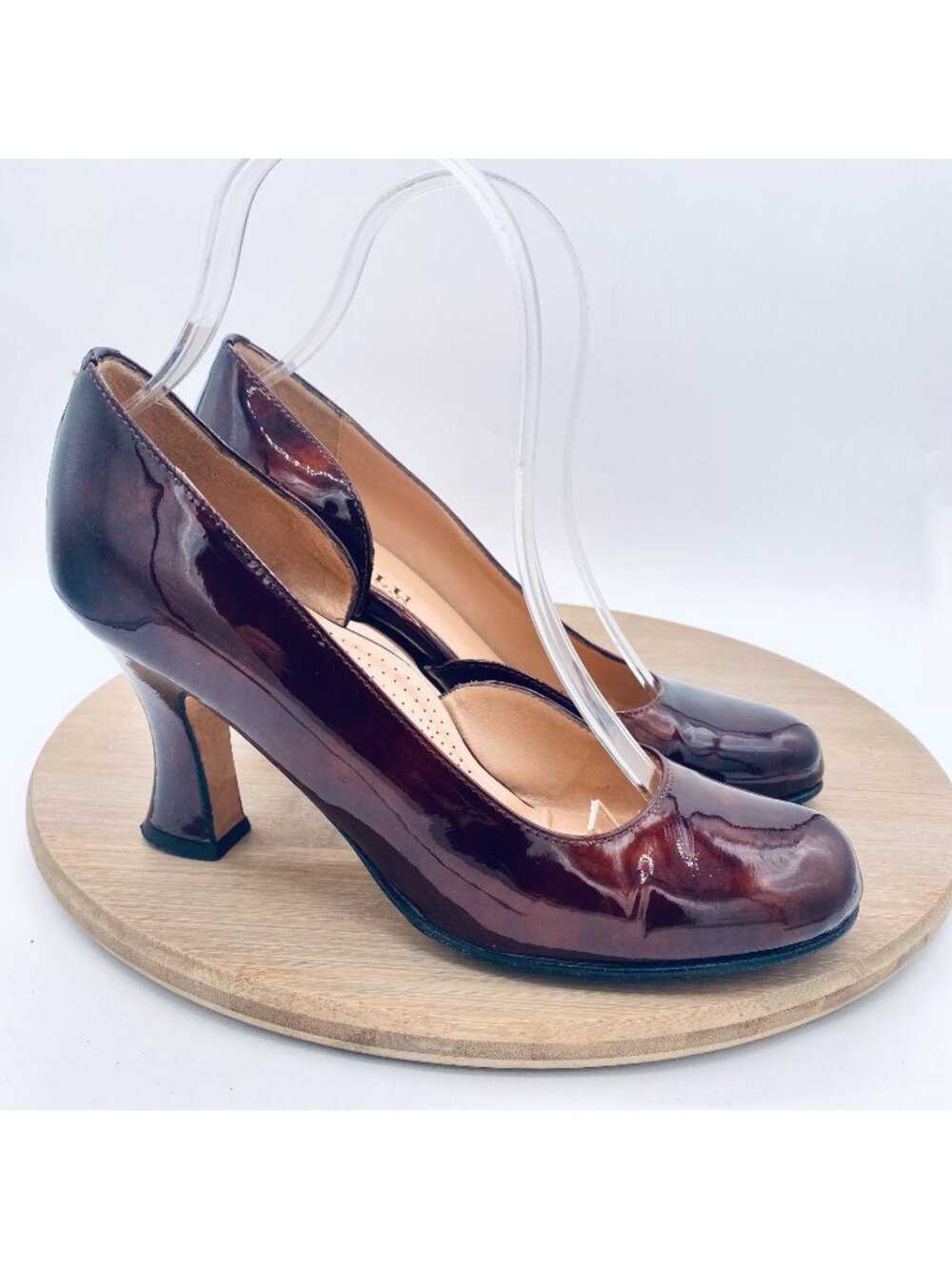 Anyi Lu Shoes 8.5 38.5 Red Leather Slip On Pumps Handmade Italy